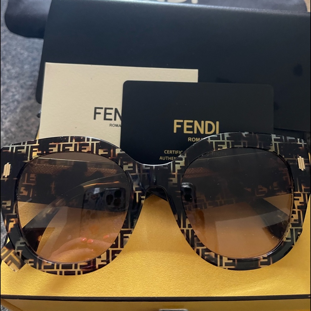 Fendi 53mm Sunglasses & Fendi fine glasses chain